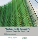 Applying the EU Taxonomy - lessons from the front line