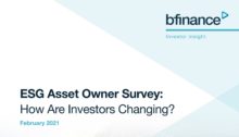 New bfinance ESG Asset Owner Survey shows rapid growth in ESG investment activity across different asset classes, carbon reporting, impact focus