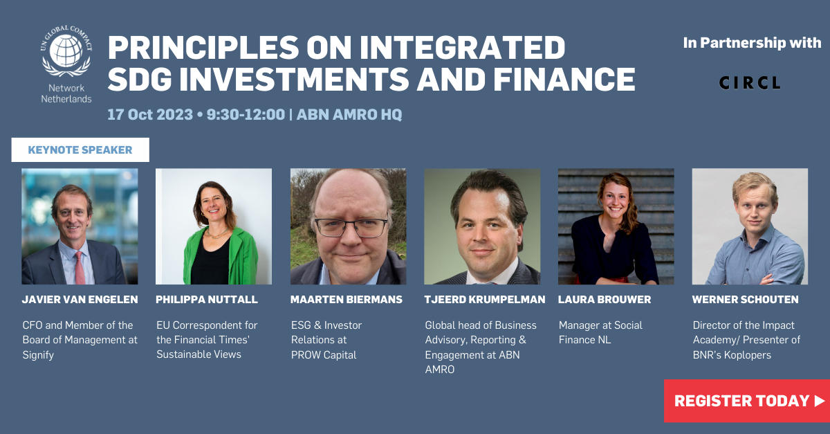"Principles on Integrated SDG Investments and Finance" event
